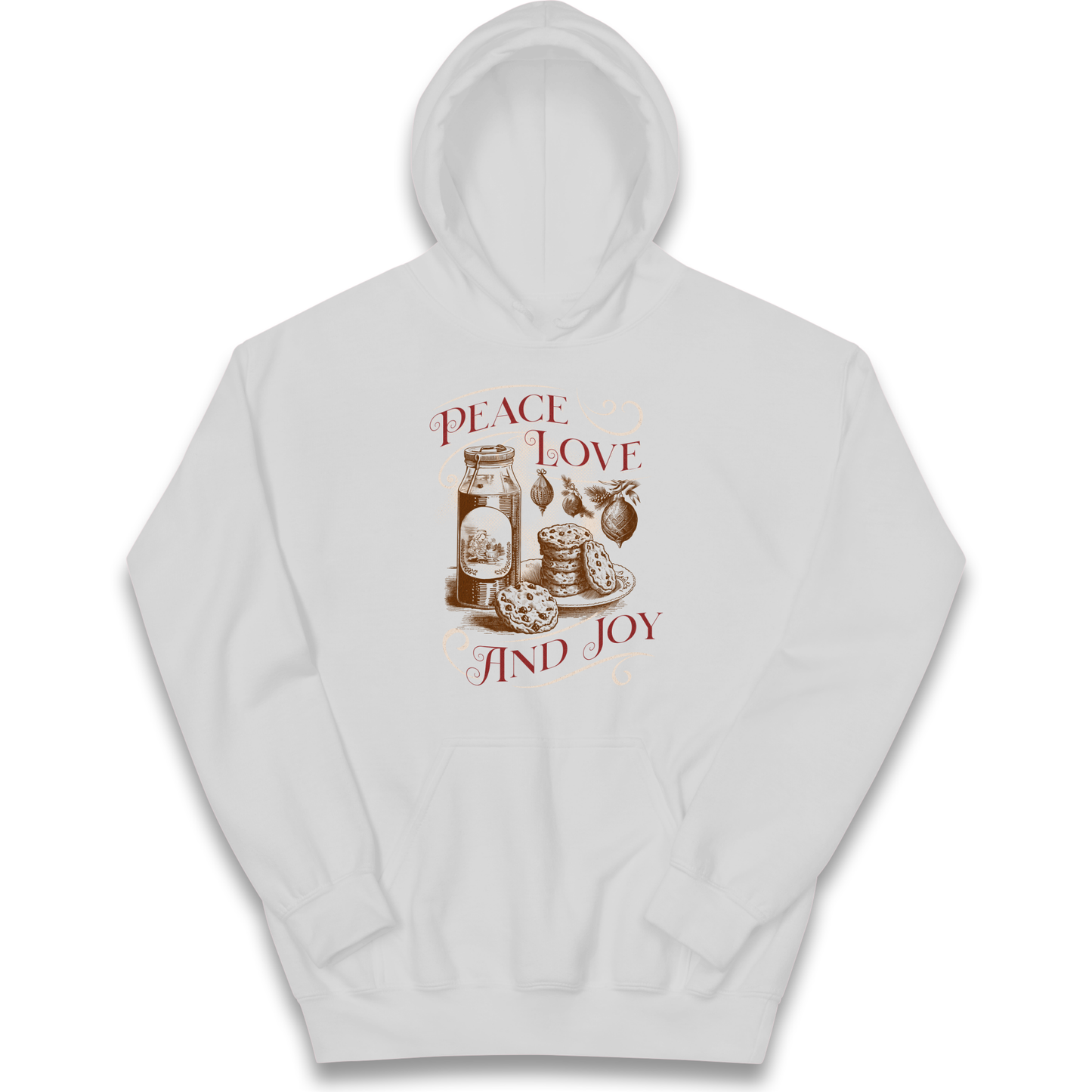 Peace Love And Joy Christmas kids hoodie