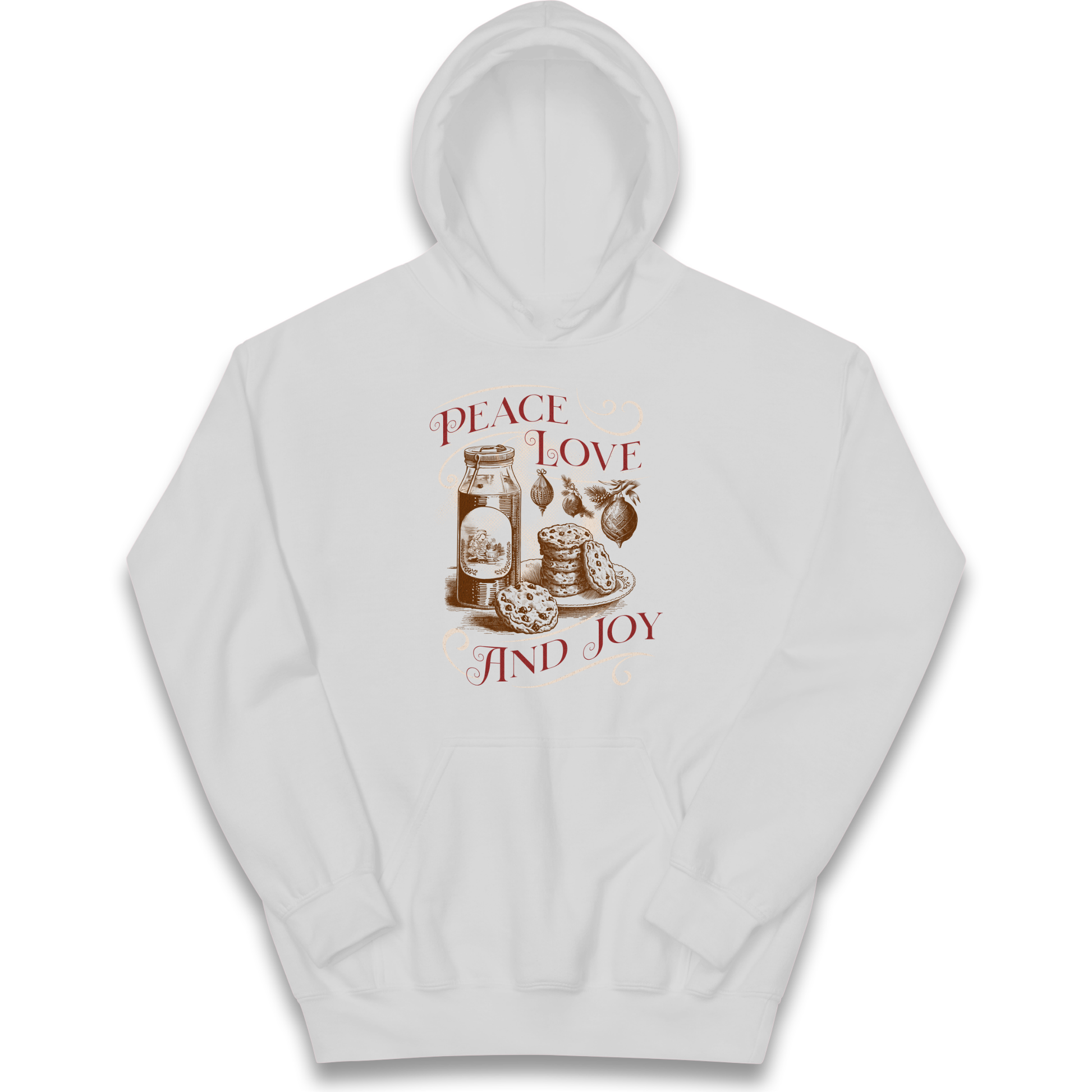 Peace Love And Joy Christmas kids hoodie