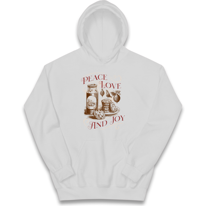 Peace Love And Joy Christmas kids hoodie