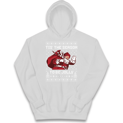 Tis The Season To Be Jolly Christmas kids hoodie
