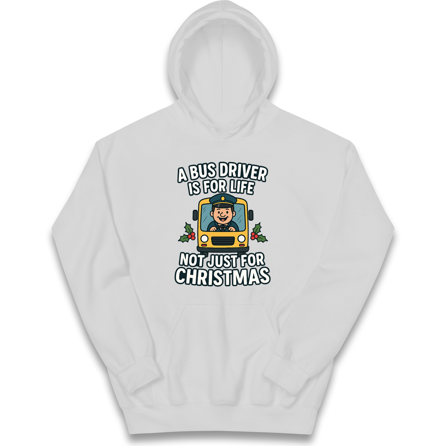 Bus Driver Christmas Kids Hoodie