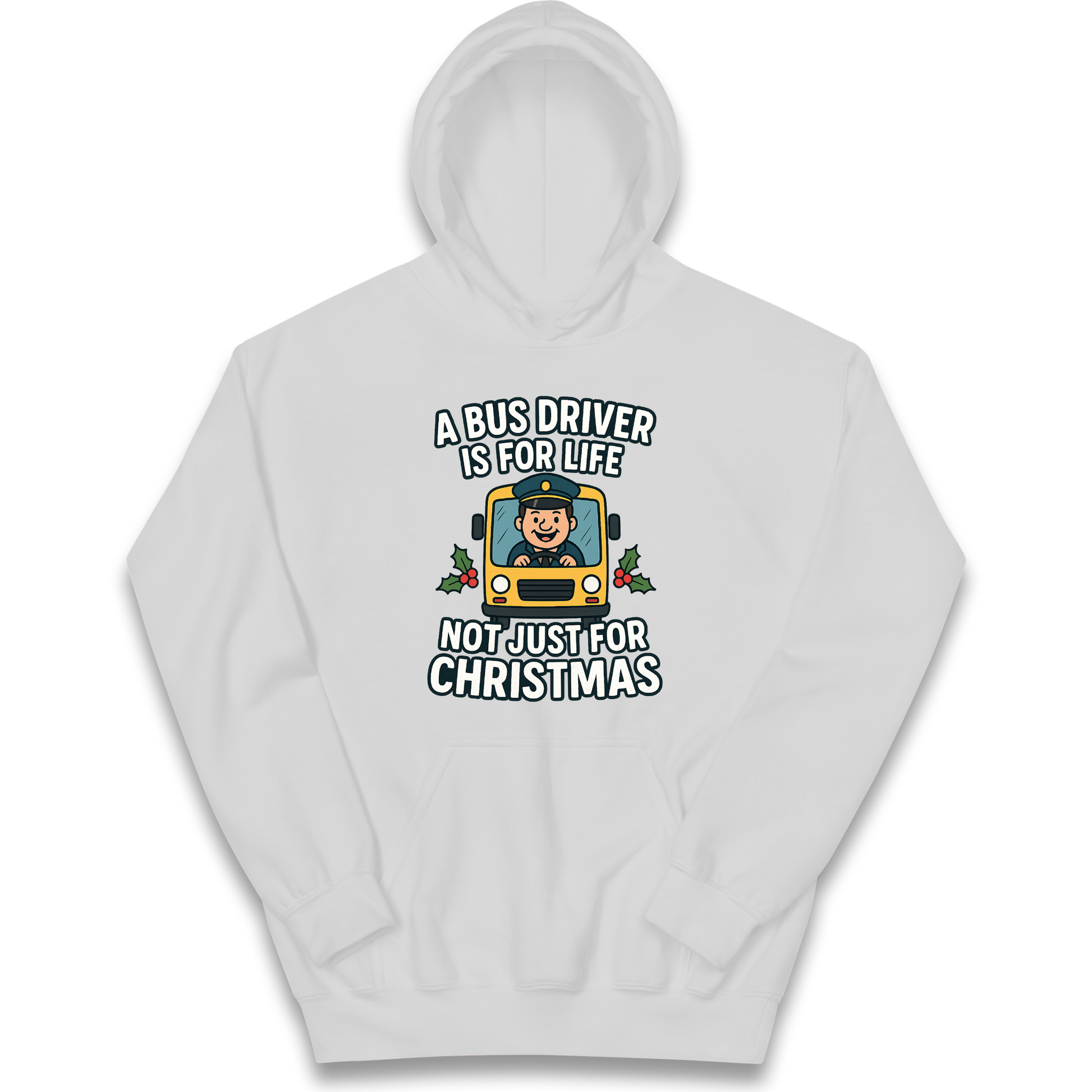 Bus Driver Christmas Kids Hoodie