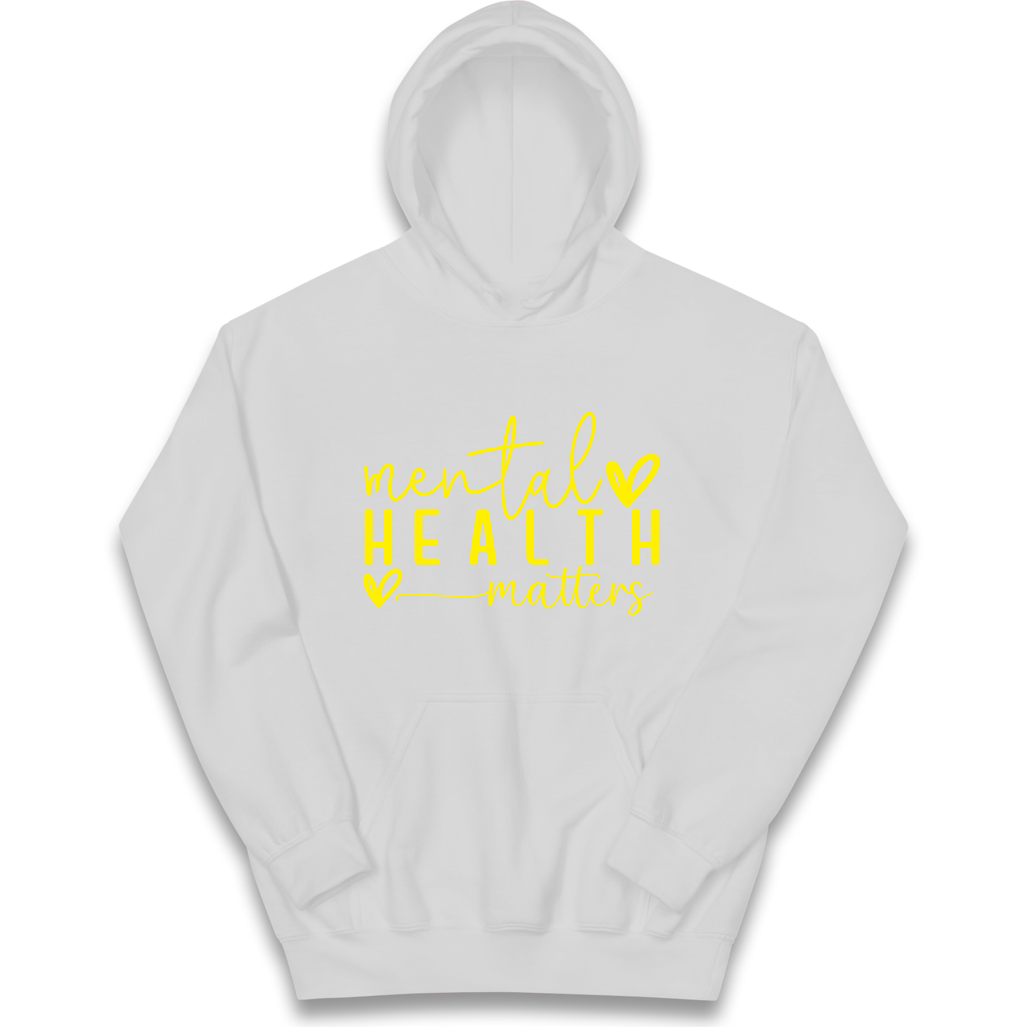 Yellow Mental Health kids hoodie
