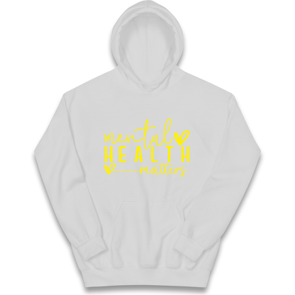 Yellow Mental Health kids hoodie