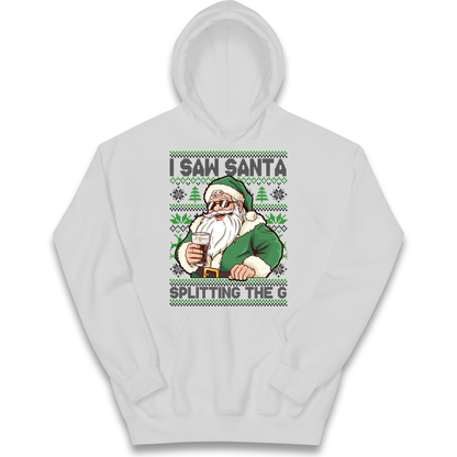 Santa Splitting The G Kids Hoodie