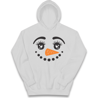 Snowman Face Christmas kids hoodie