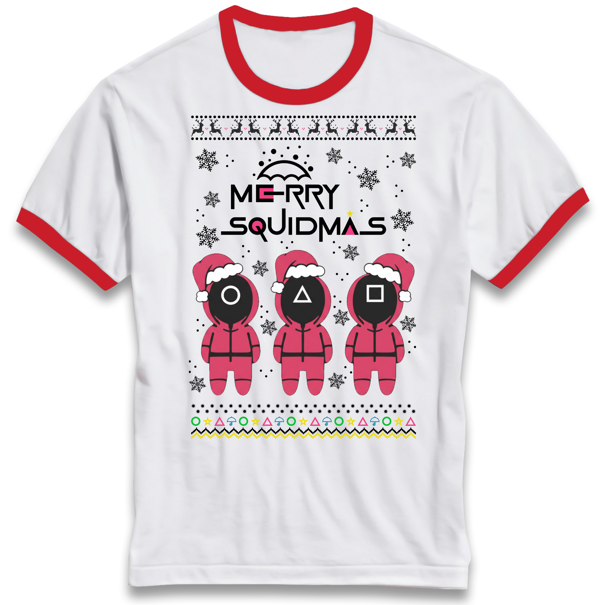 merry Squidmas Ringer T Shirt