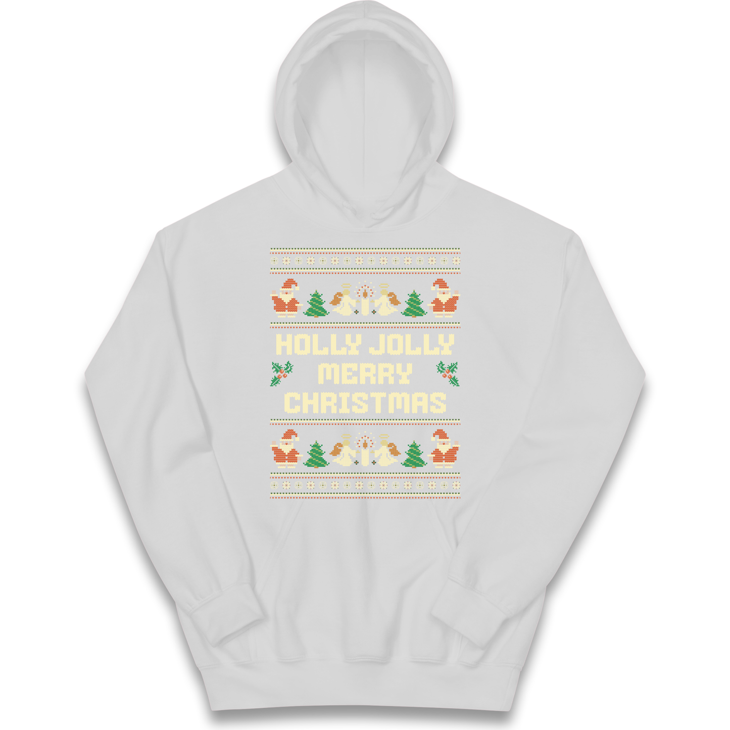 Holly Jolly Merry Christmas kids hoodie