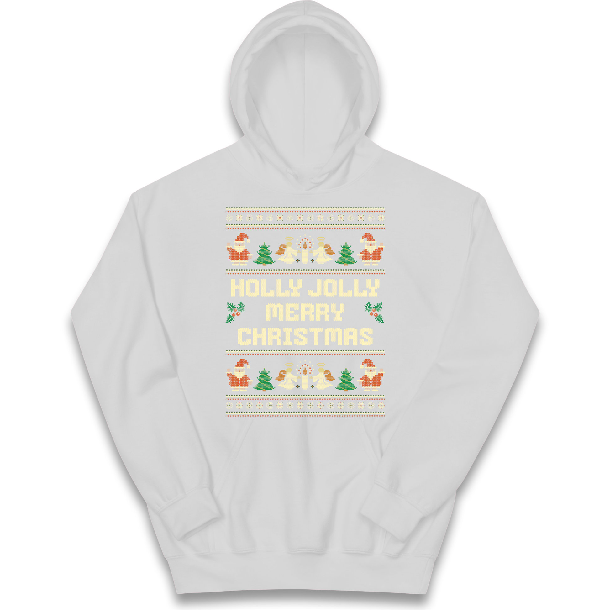 Holly Jolly Merry Christmas kids hoodie