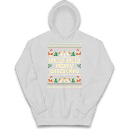 Holly Jolly Merry Christmas kids hoodie