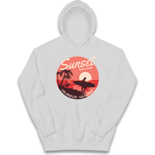 Sunset Venice Beach kids hoodie