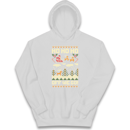 Have Yourself a HO HO HO Off we Go Christmas kids hoodie