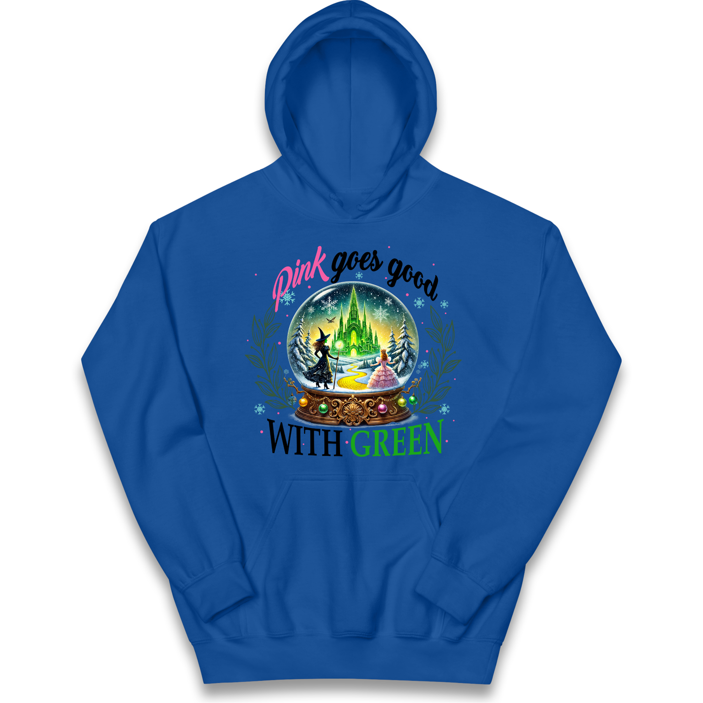 Wicked Pink Goes Good With Green Kids Hoodie