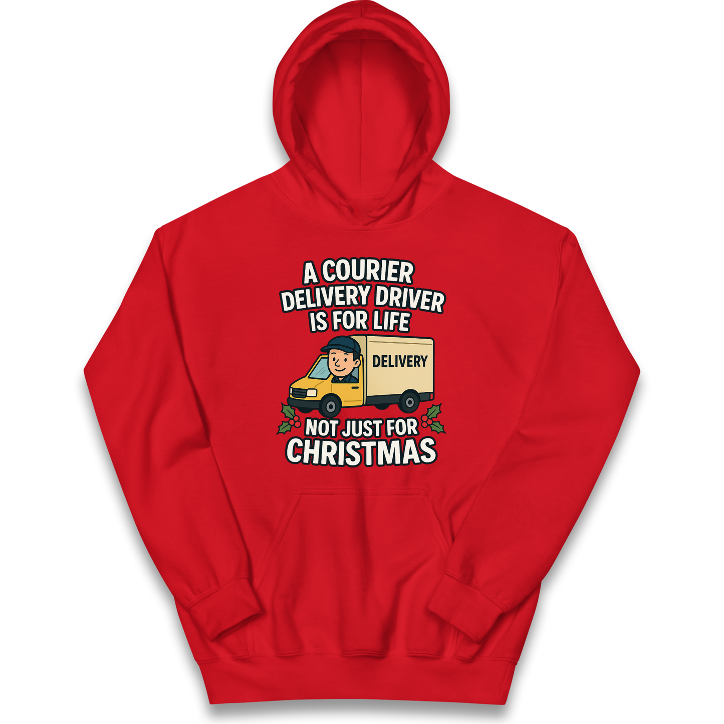 Courier Delivery Driver Christmas Kids Hoodie