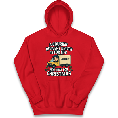 Courier Delivery Driver Christmas Kids Hoodie