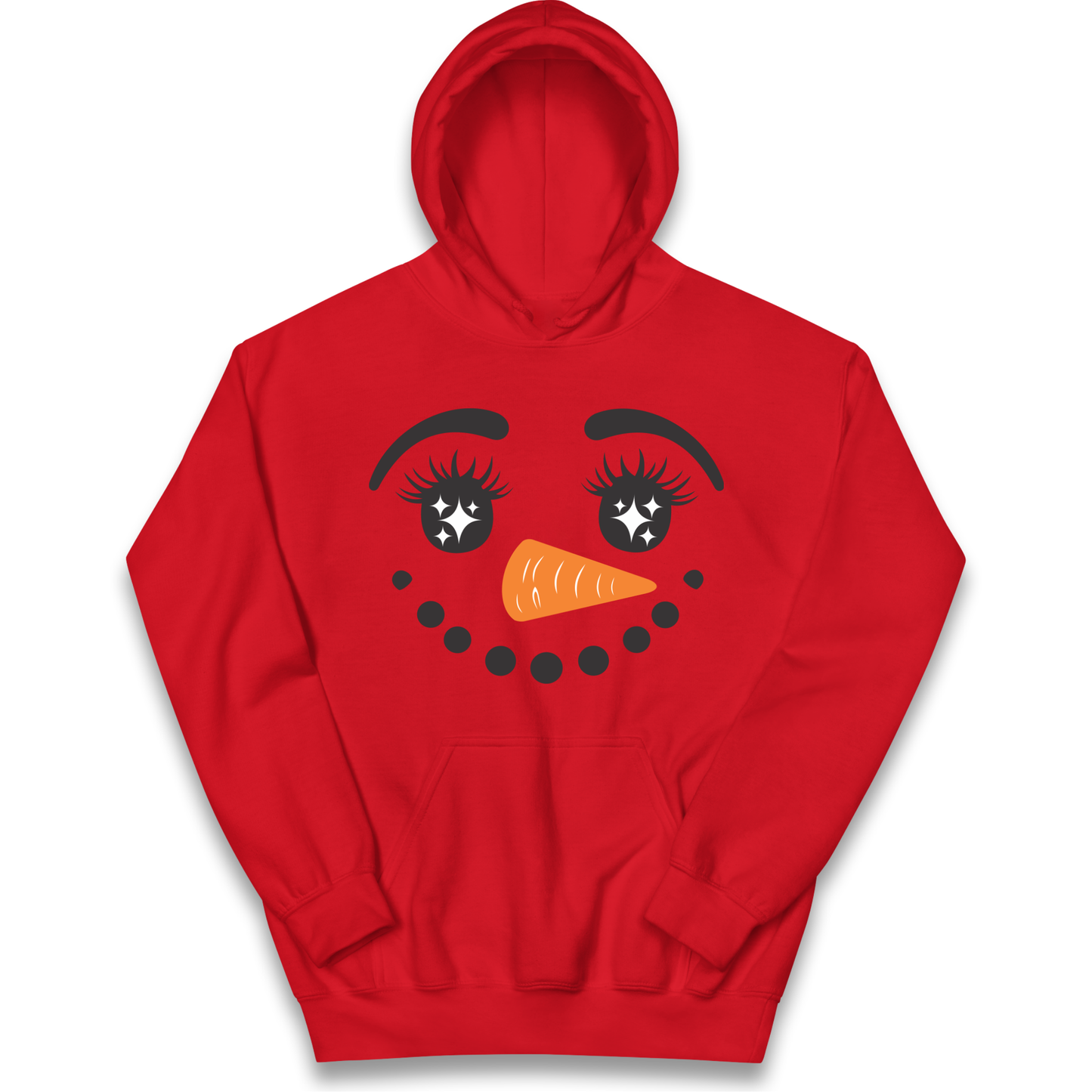 Snowman Face Christmas kids hoodie