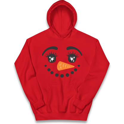 Snowman Face Christmas kids hoodie