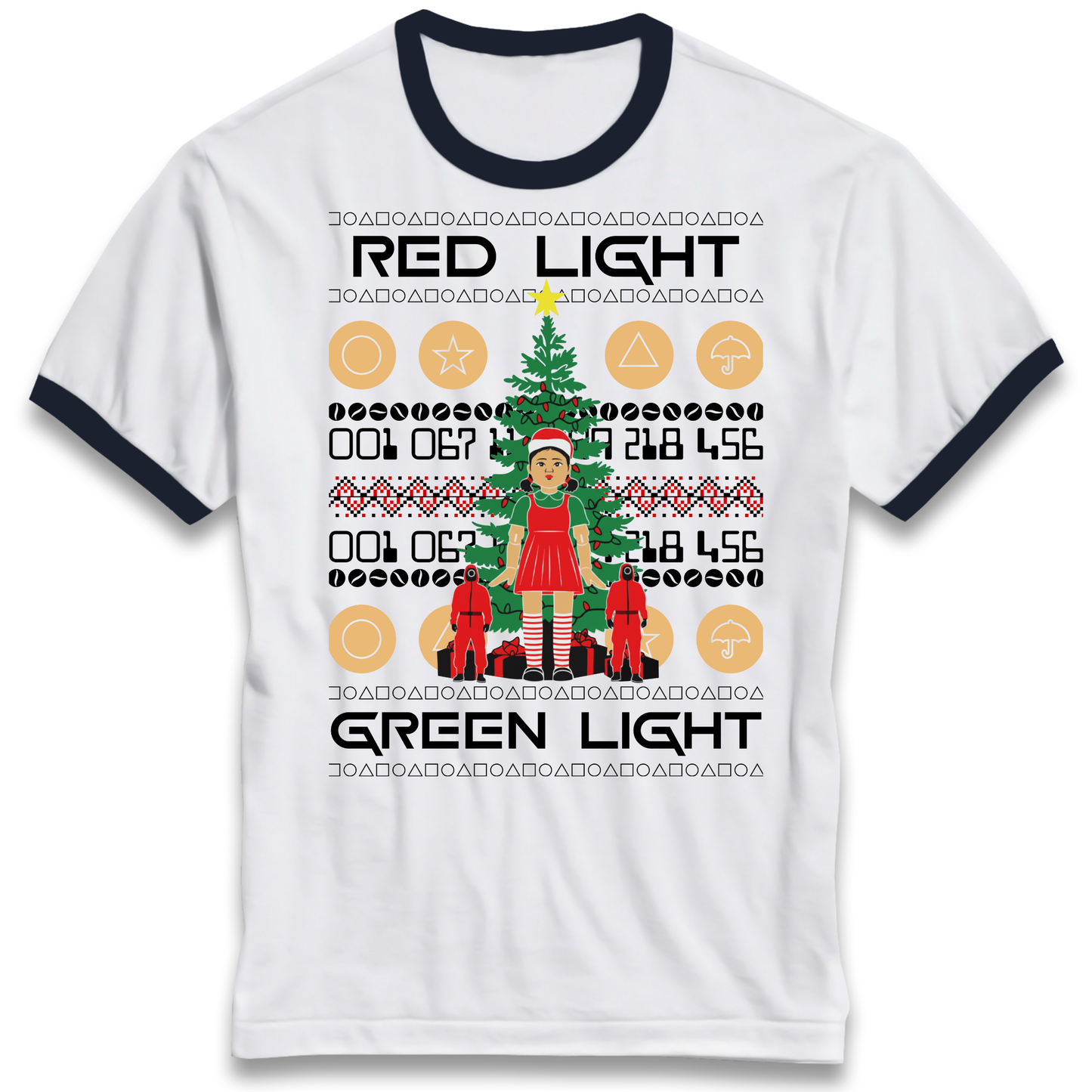 Squid Game Christmas Ringer T Shirt