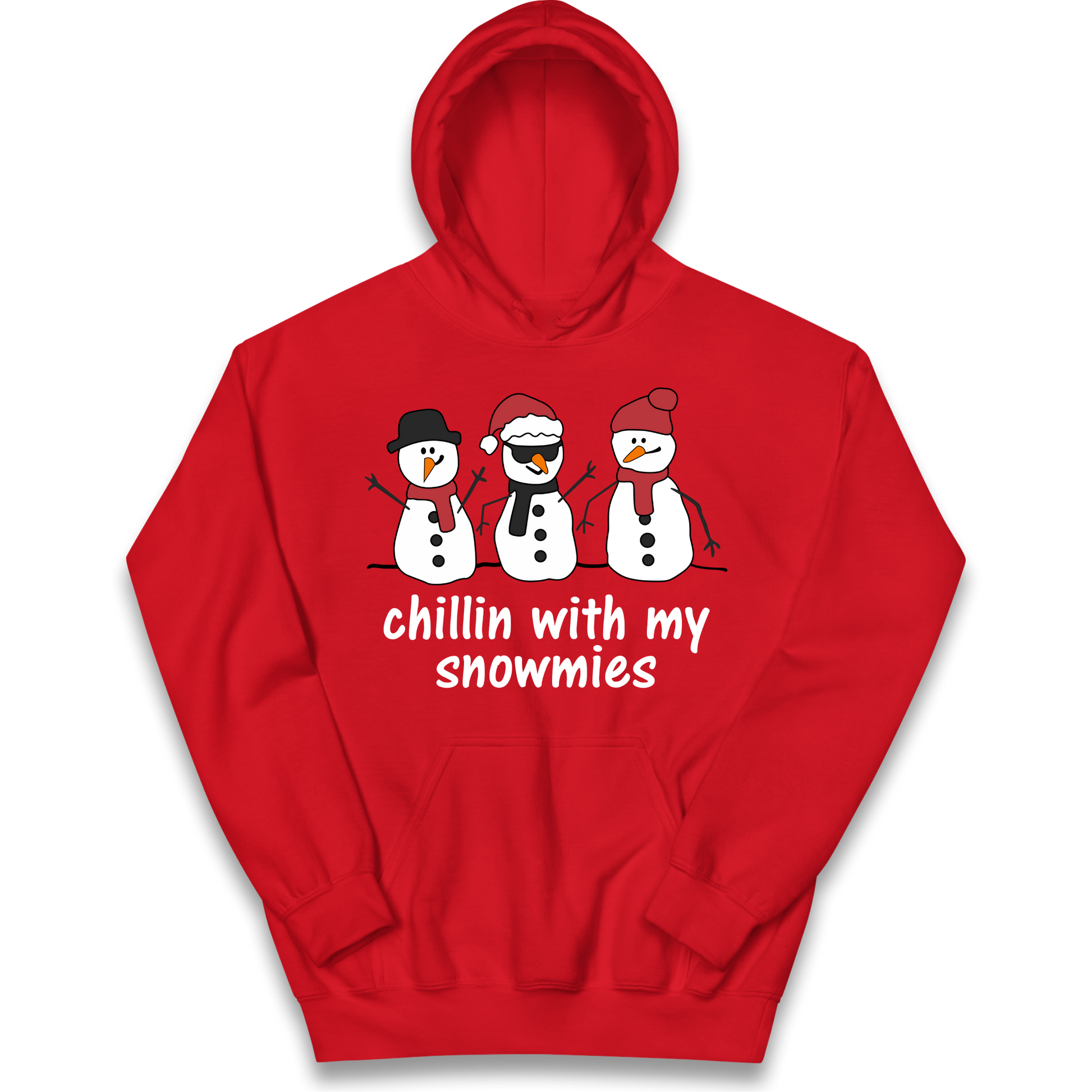 Chillin With My Snowmies kids hoodie