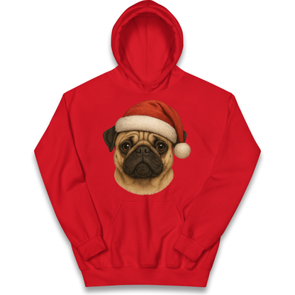 Pug Face Christmas kids hoodie