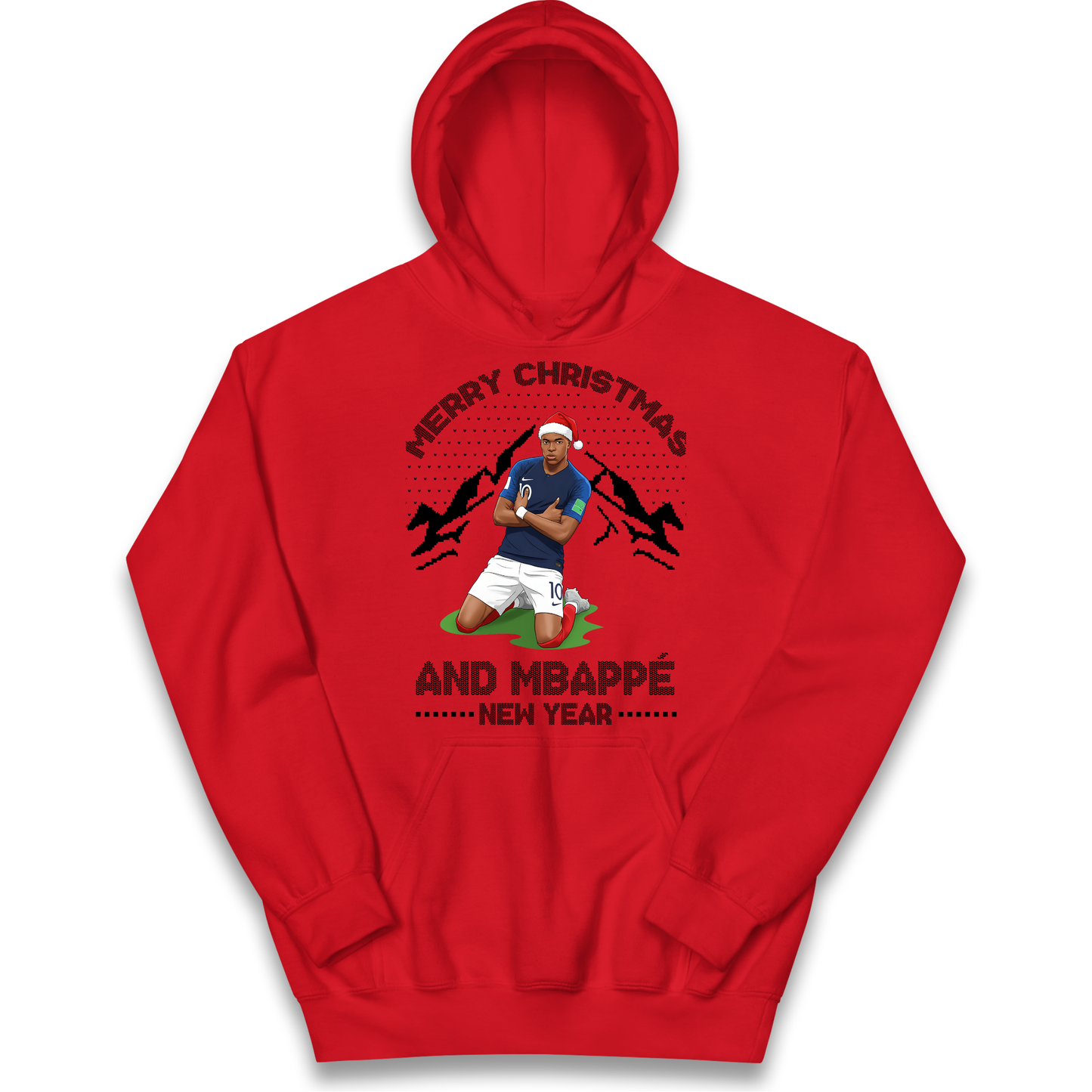 Mbappe Christmas Kids Hoodie