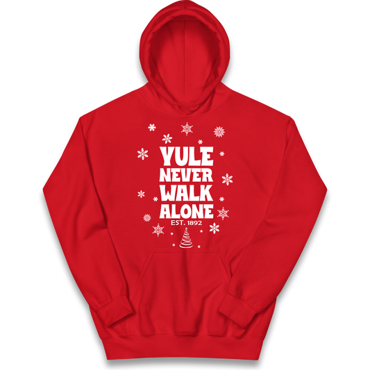 Yule Never Walk Alone Liverpool Christmas kids hoodie