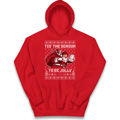 Tis The Season To Be Jolly Christmas kids hoodie
