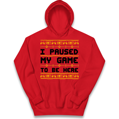 Paused My Game Kids Hoodie