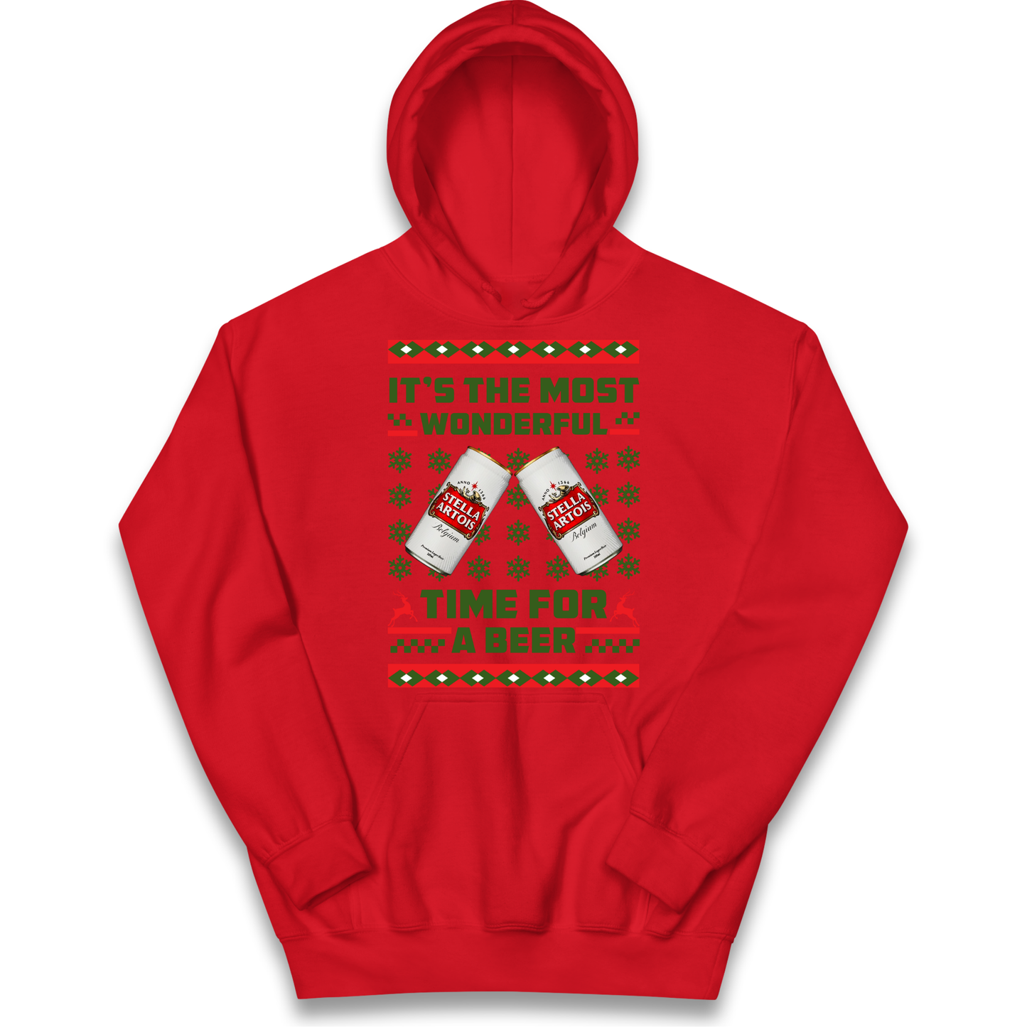 Its The Most Wonderful Time for A Beer Stella Christmas kids hoodie