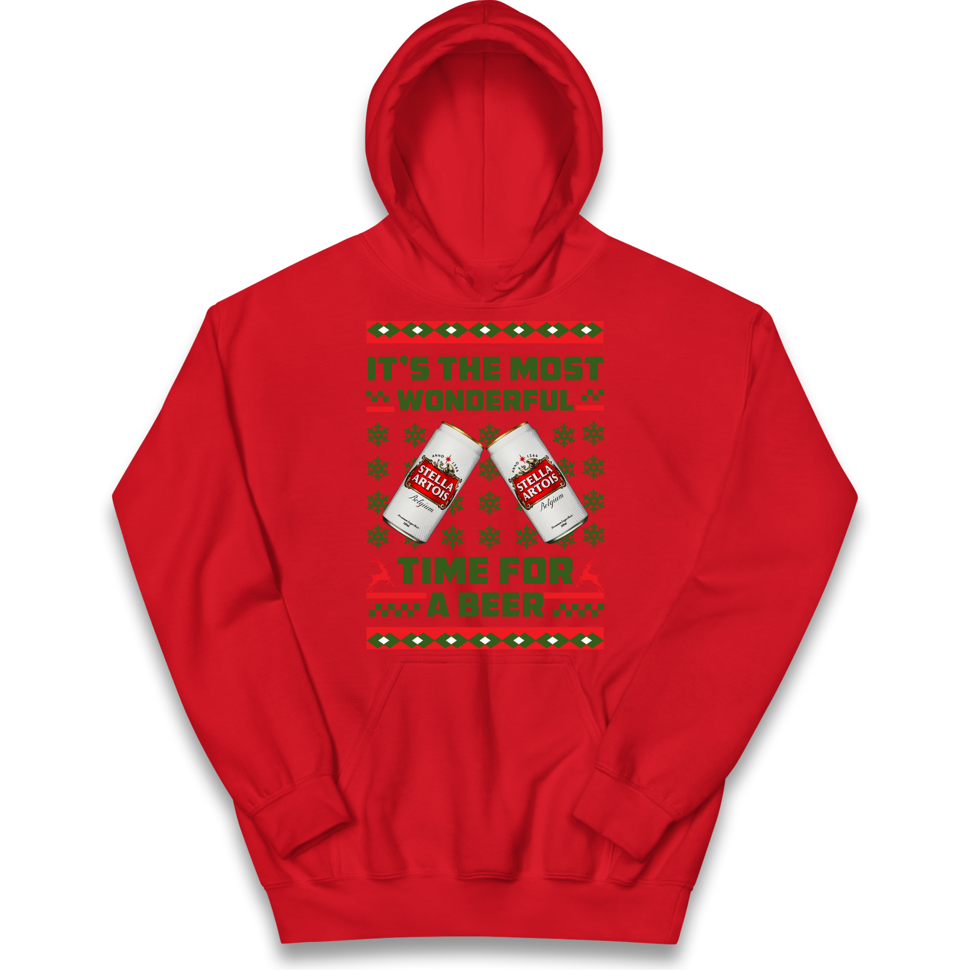 Its The Most Wonderful Time for A Beer Stella Christmas kids hoodie