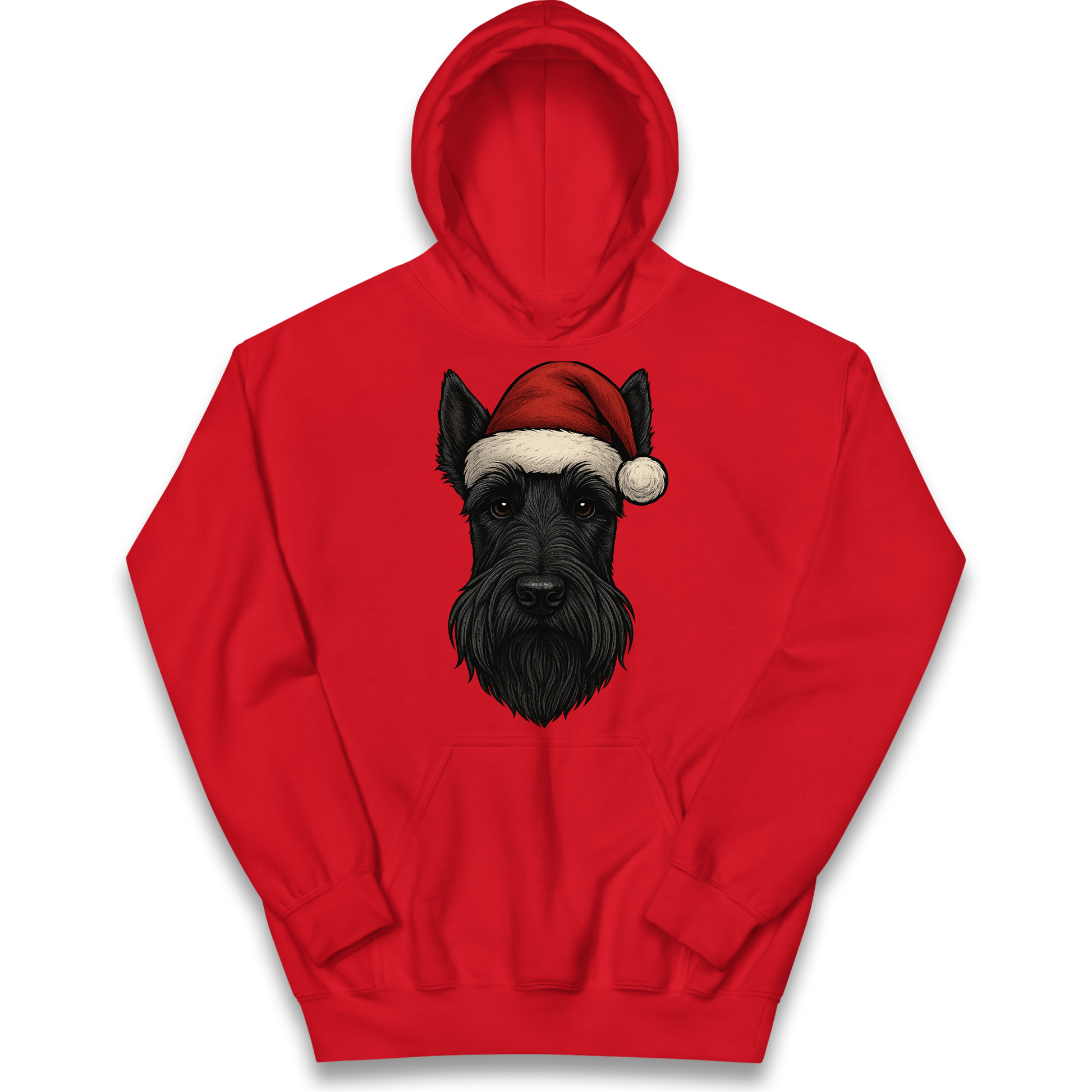 Scottish Terrier Face Christmas kids hoodie
