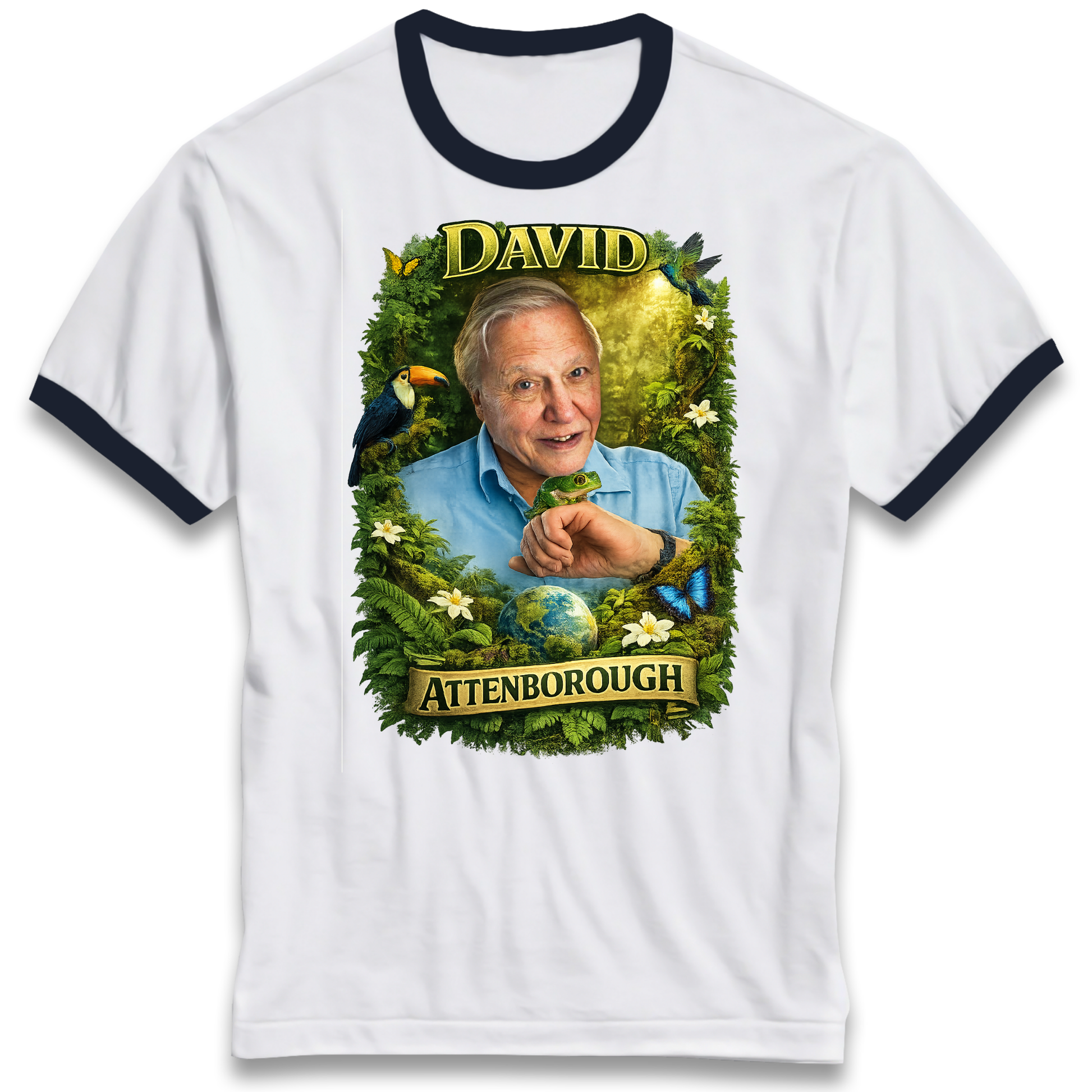 David Attenborough Ringer T Shirt