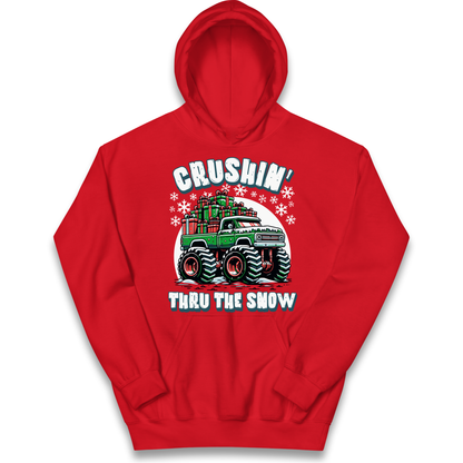 Crushin Thru The Snow kids hoodie