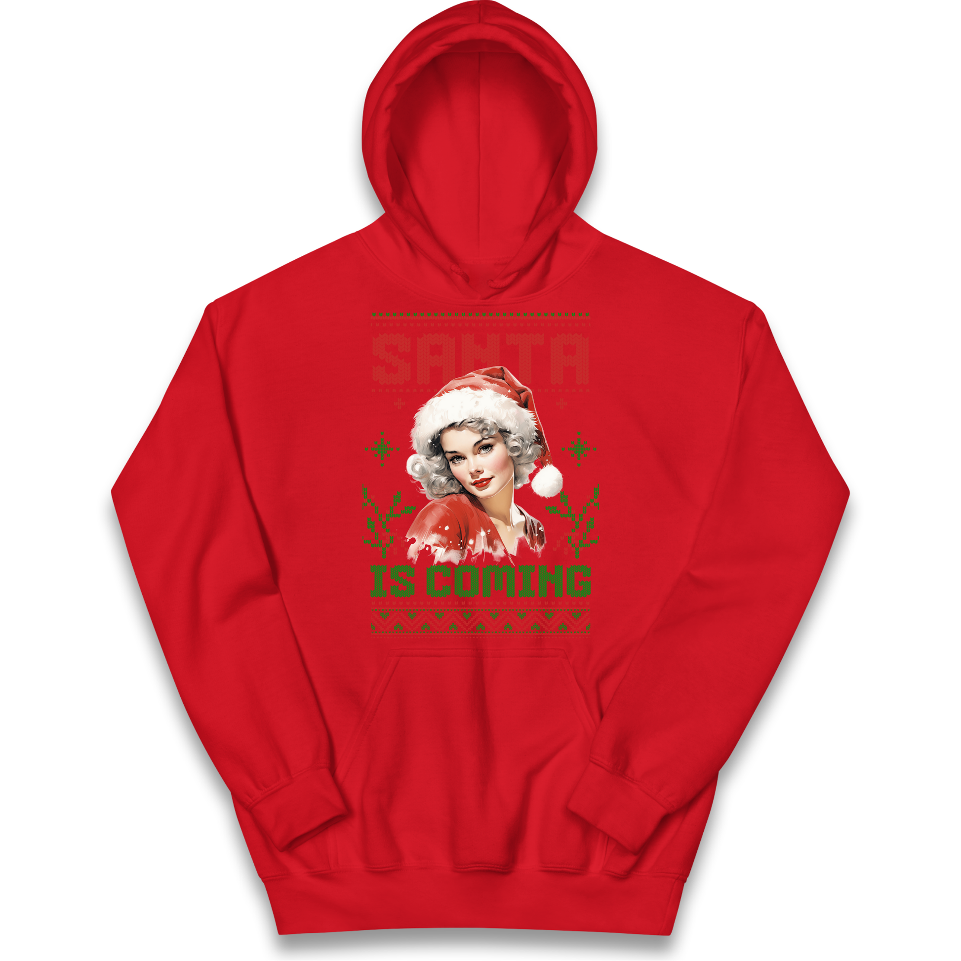 Santa is Coming Christmas kids hoodie
