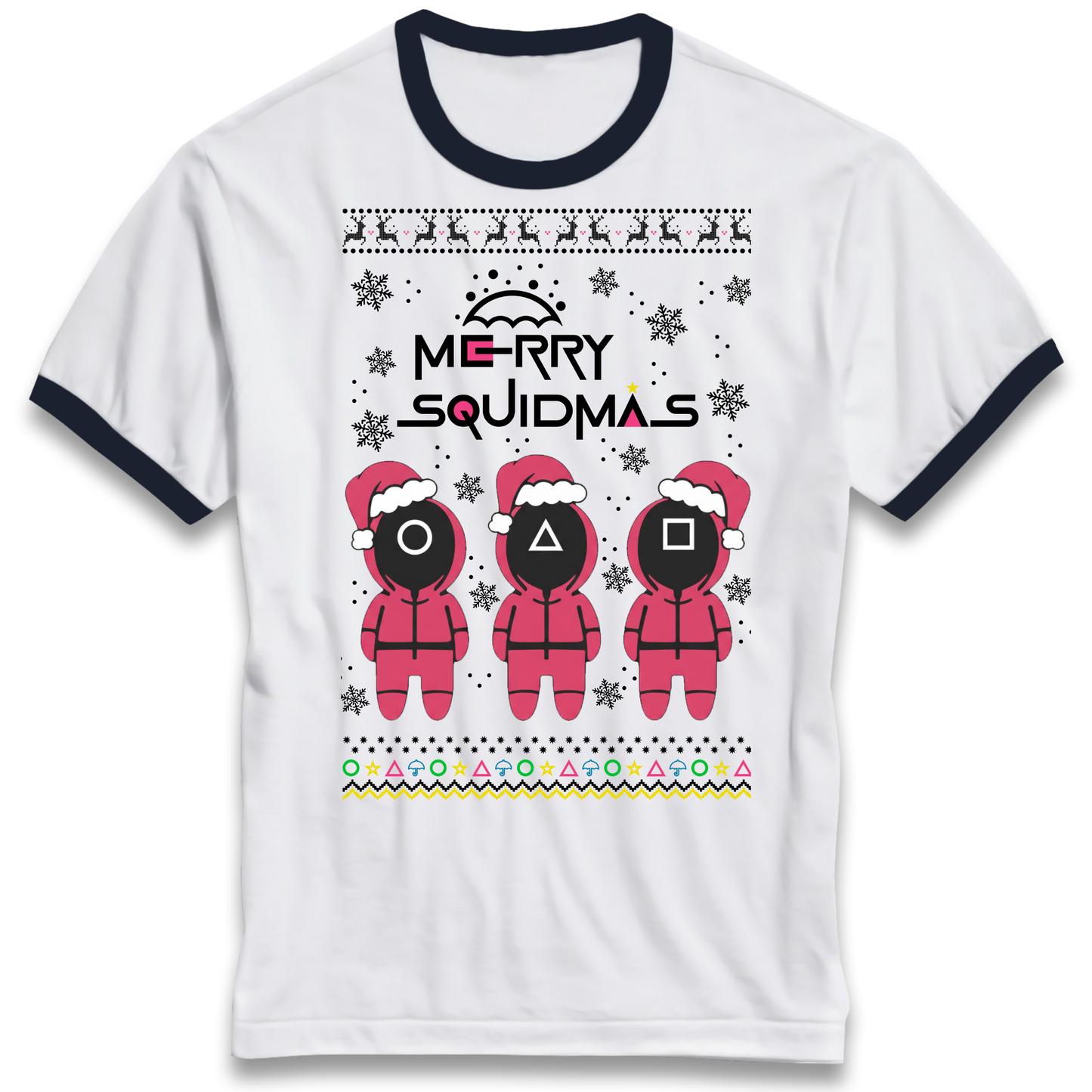 merry Squidmas Ringer T Shirt