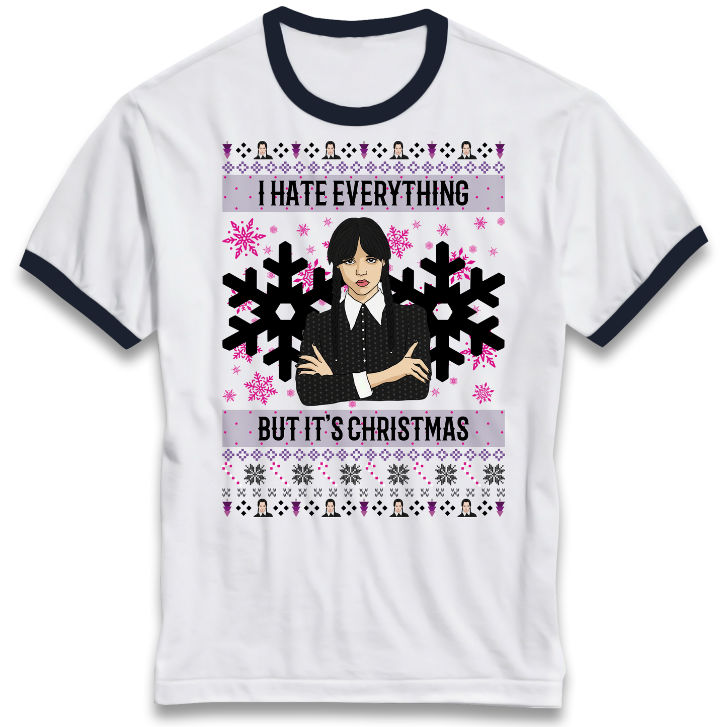 Wednesday addams Christmas Ringer T Shirt
