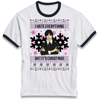 Wednesday addams Christmas Ringer T Shirt
