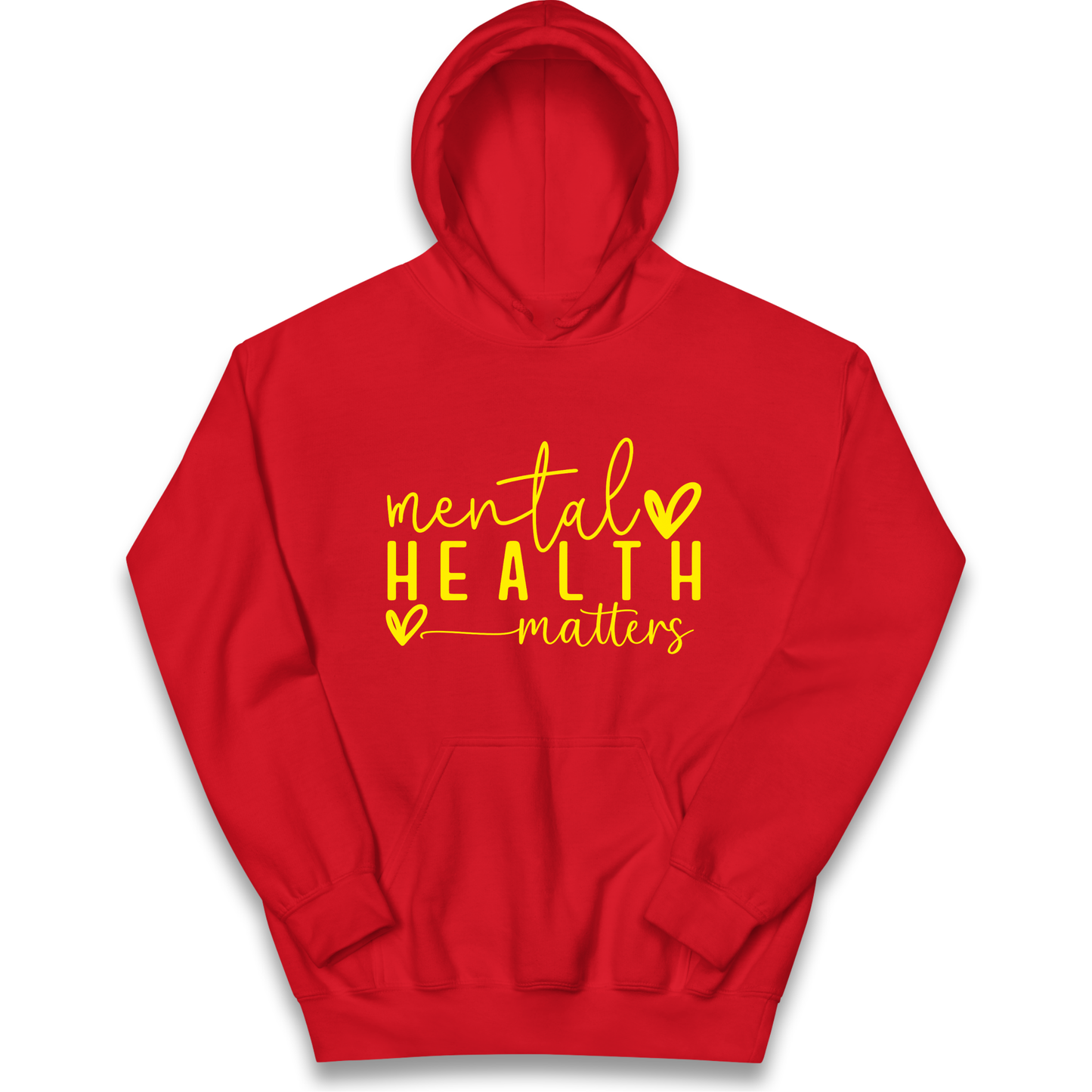 Yellow Mental Health kids hoodie