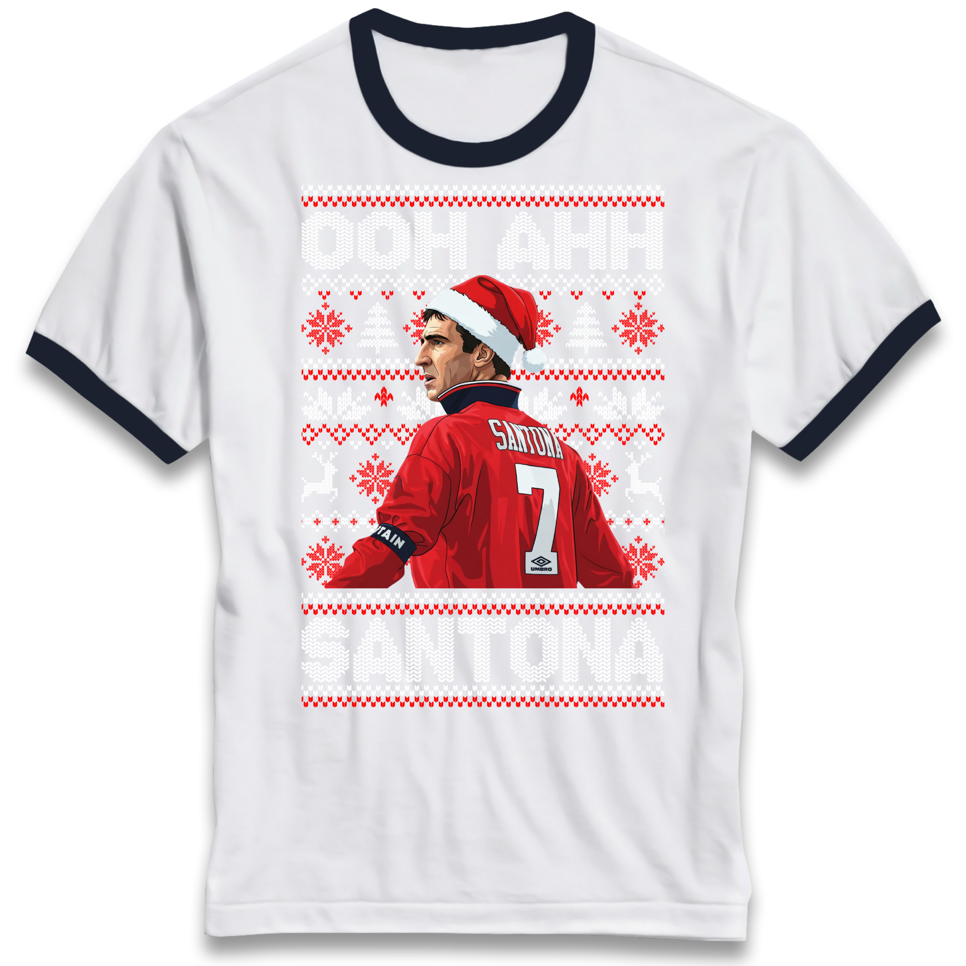 M'nchester United Christmas Ringer T Shirt