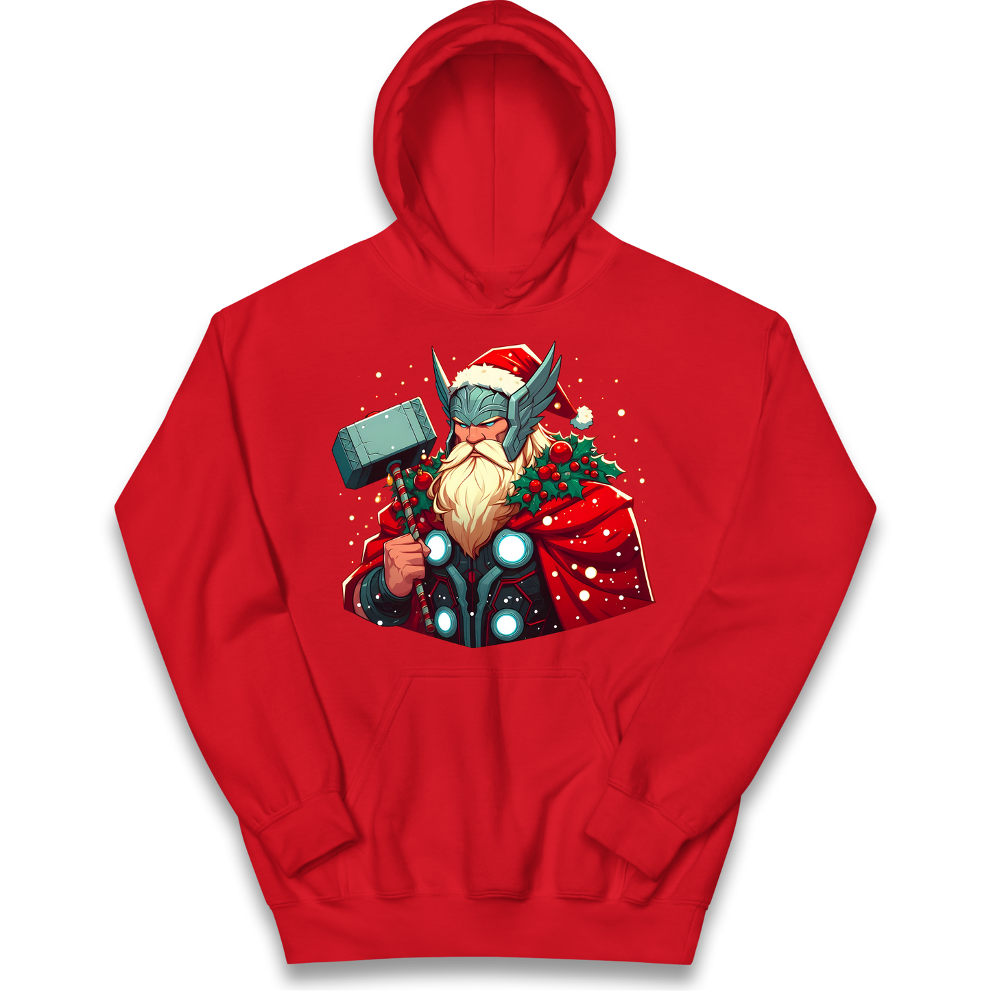 Viking Thor Santa kids hoodie