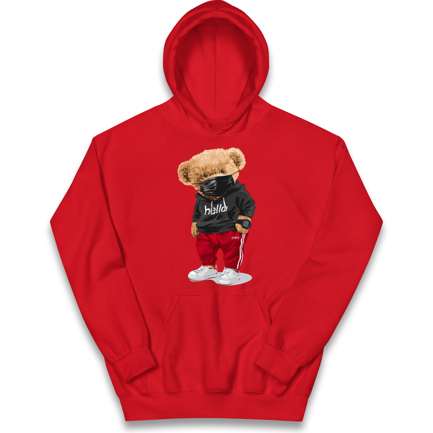 Teddy Bear Hello Streetwear kids hoodie