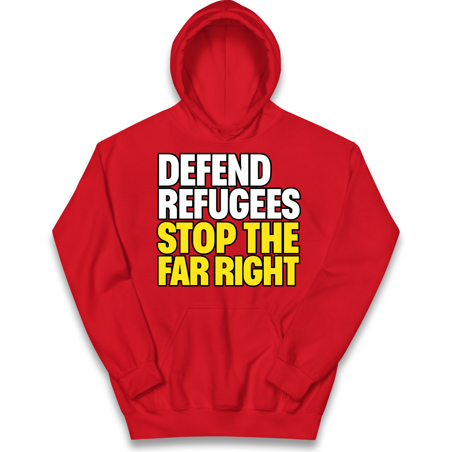 Defend Refugees Stop The Far Right kids hoodie