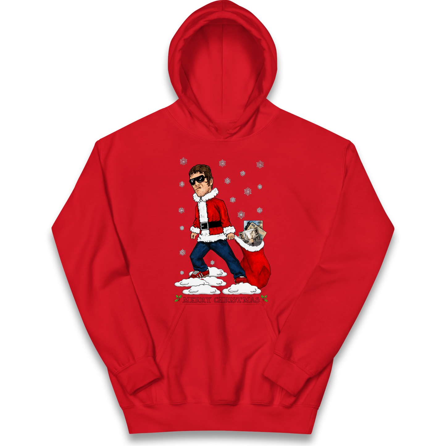 Liam Gallagher Christmas Santa kids hoodie