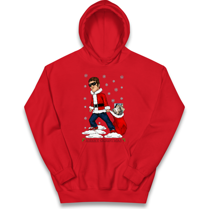 Liam Gallagher Christmas Santa kids hoodie