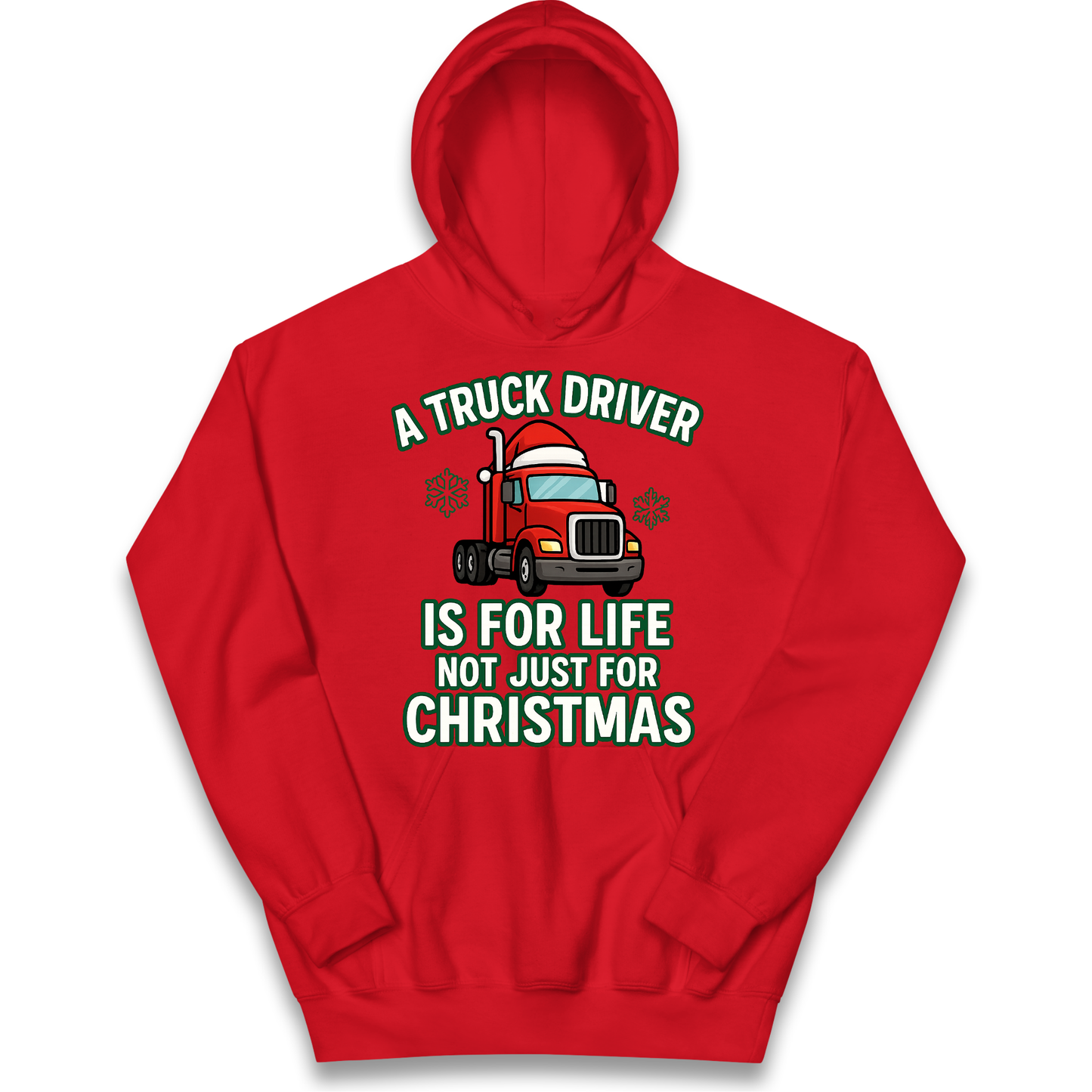 Truck Driver Christmas Kids Hoodie
