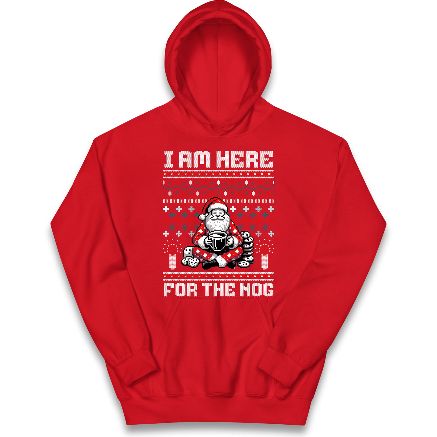 I am Here For The Nog Christmas kids hoodie