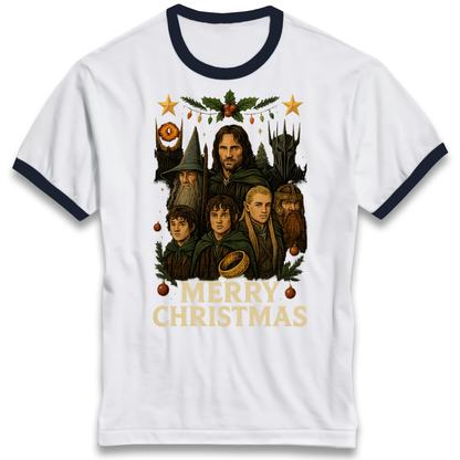 Lord of The Rings Christmas Ringer T Shirt