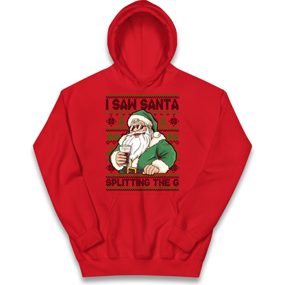 Santa Splitting The G Kids Hoodie