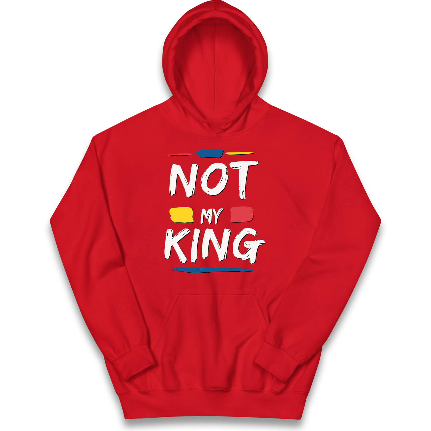 Not My King Slogan kids hoodie
