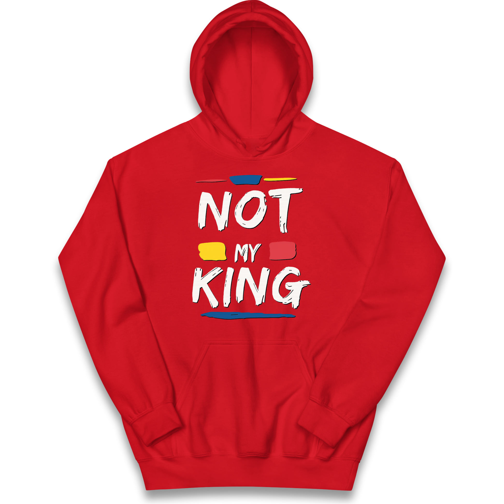 Not My King Slogan kids hoodie